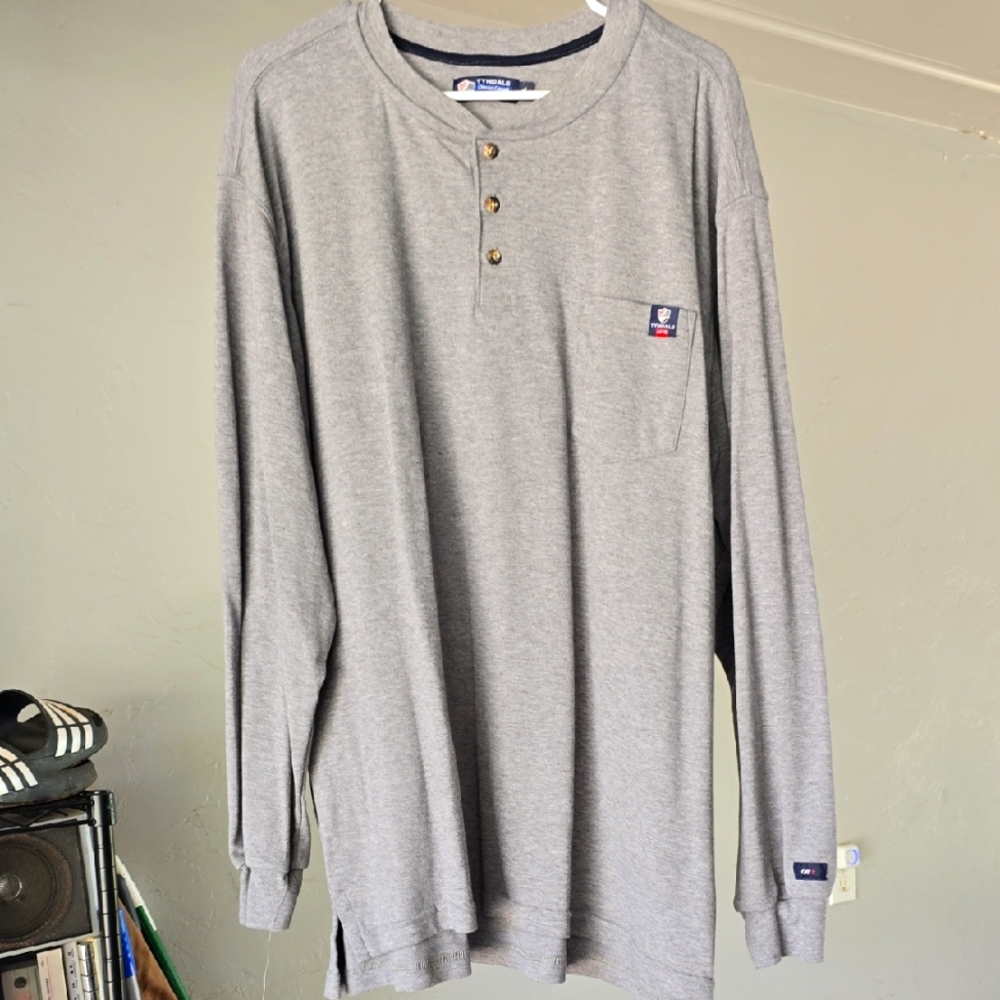Tyndale Gray Long Sleeve Henley